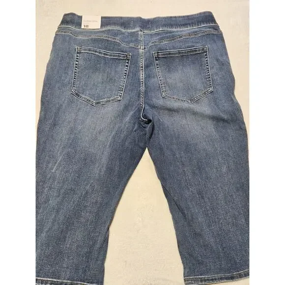 Lane Bryant High Rise distressed Jegging Padel jeans size 18 plus size denim NWT - Picture 9 of 10